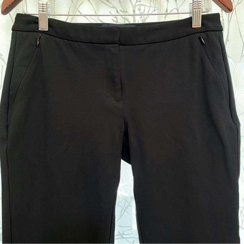 KOBI HALPERIN krista black mid rise ankle cropped dress pants zipper pockets - Picture 5 of 12
